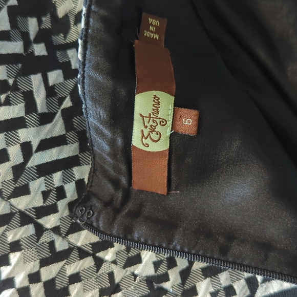 Eva Franco Dress Size 6 Metallic Silver and Black Bow - Picture 6 of 6